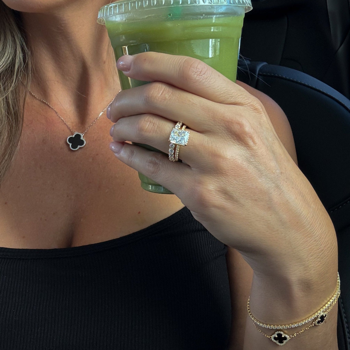 CRUSHED ICE RADIANT CUT RING