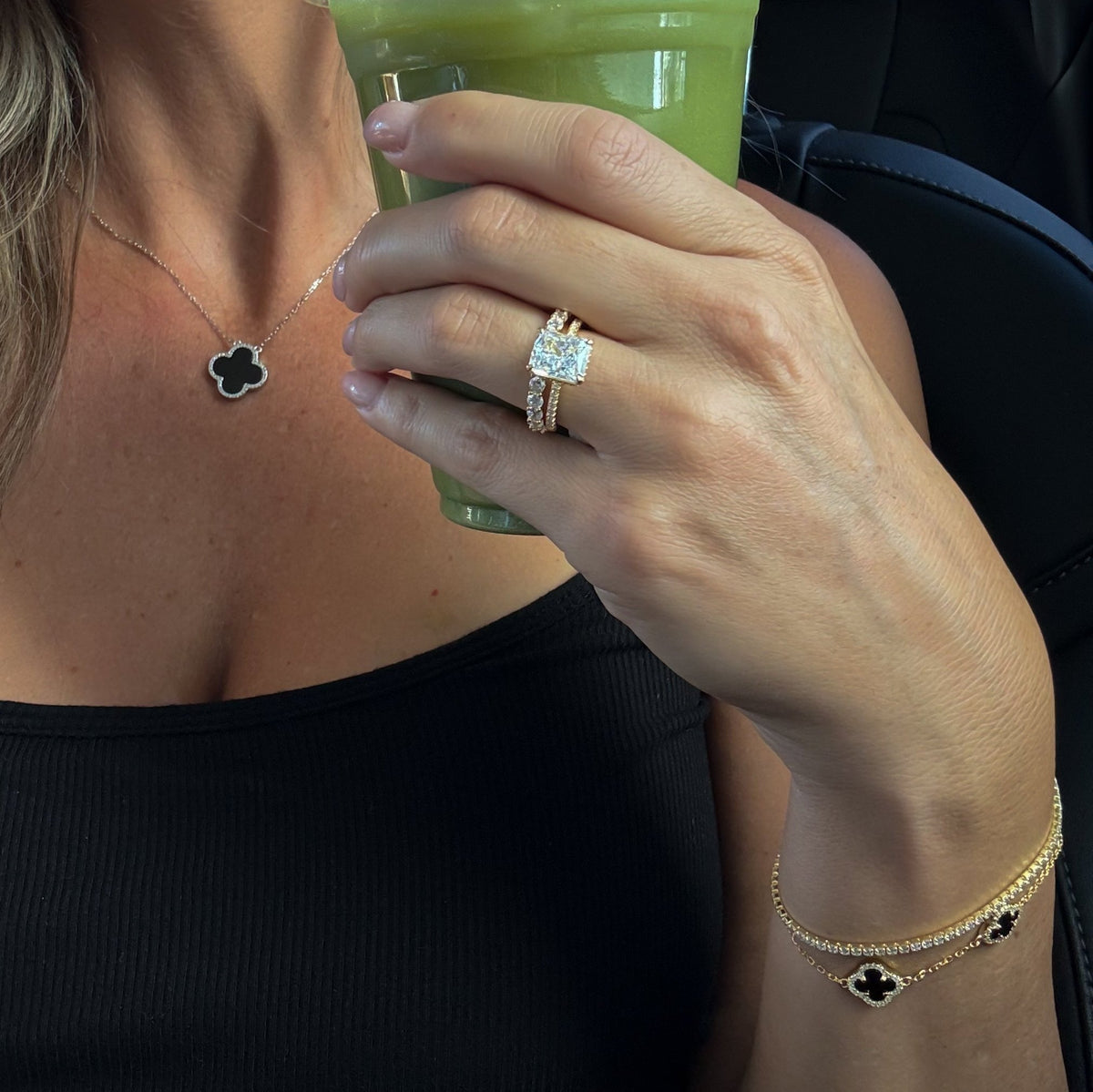 CRUSHED ICE RADIANT CUT RING