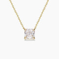 PRINCESS CUT PENDANT NECKLACE