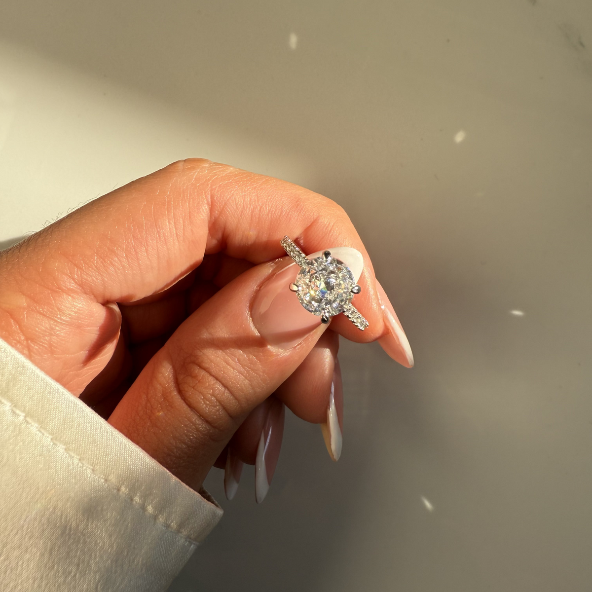 Round Cut Pavé Band Ring